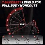 Adjustable Weight Bench with Resistance Bands for Home