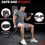 Adjustable Weight Bench with Resistance Bands for Home