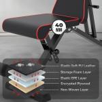 Adjustable Weight Bench with Resistance Bands for Home