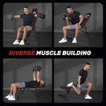 Adjustable Weight Bench with Resistance Bands for Home