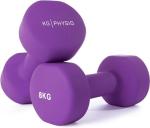 Neoprene-Coated Dumbbells Set with Exercise Poster