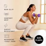 Neoprene-Coated Dumbbells Set with Exercise Poster