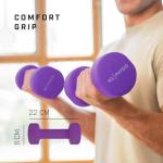 Neoprene-Coated Dumbbells Set with Exercise Poster