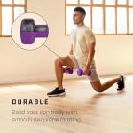 Neoprene-Coated Dumbbells Set with Exercise Poster