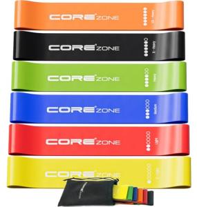 COREZONE 6-Piece Loop Resistance Bands Set
