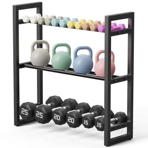 Adjustable 3-Tier Dumbbell Rack for Home Gym