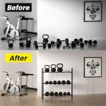 Adjustable 3-Tier Dumbbell Rack for Home Gym