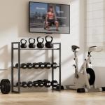 Adjustable 3-Tier Dumbbell Rack for Home Gym