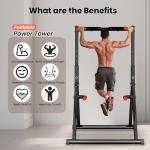 Adjustable Foldable Power Tower for Pull-Ups and Dips