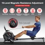 RIKSION Foldable Magnetic Rowing Machine for Home Gym