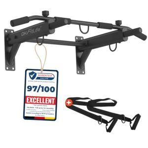 4-in-1 Wall-Mounted Pull Up Bar for Home Gym