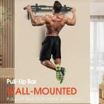 4-in-1 Wall-Mounted Pull Up Bar for Home Gym