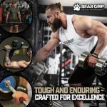 BEAR GRIP Heavy-Duty Lifting Straps with Gel Grip