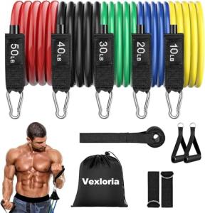 Vexloria Stackable Resistance Bands Set with Handles