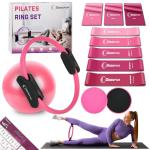 Pilates Ring Set with Resistance Bands and Ball