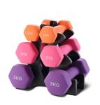 TEENO Neoprene Dumbbell Set with Storage Stand