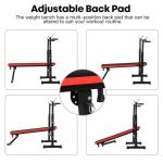 Height-Adjustable Folding Weight Bench with Dip Station