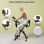 ATIVAFIT 3-in-1 Foldable Exercise Bike with Resistance Bands