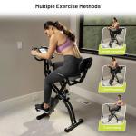 ATIVAFIT 3-in-1 Foldable Exercise Bike with Resistance Bands