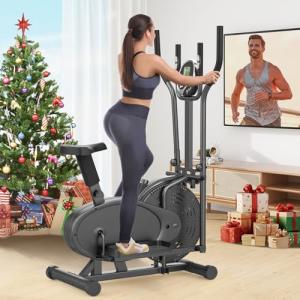 Cowmew 2-in-1 Elliptical Cross Trainer with Monitor