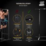 Portable Gravity Fitness Pull-Up Bar and Dip Station