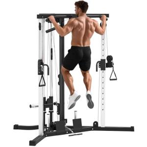 SPORTNOW Multifunctional Home Gym Machine with Pulley System
