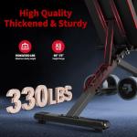 PASYOU Adjustable Weight Bench with Leg Curl & Press