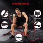 PASYOU Adjustable Weight Bench with Leg Curl & Press