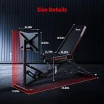 PASYOU Adjustable Weight Bench with Leg Curl & Press