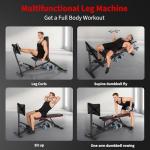 PASYOU Adjustable Weight Bench with Leg Curl & Press