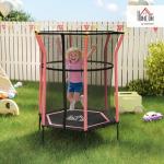 Kids 63-Inch Trampoline with Enclosure Net