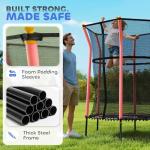 Kids 63-Inch Trampoline with Enclosure Net