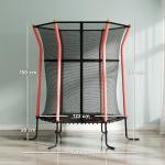 Kids 63-Inch Trampoline with Enclosure Net