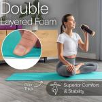 Versatile Teal Yoga Fitness Mat with Carry Strap