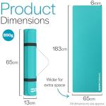 Versatile Teal Yoga Fitness Mat with Carry Strap