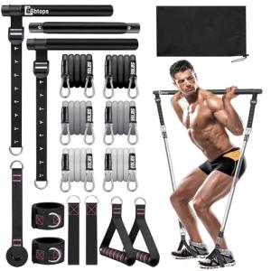 Pilates Bar Kit with Resistance Bands - Full Body Workout