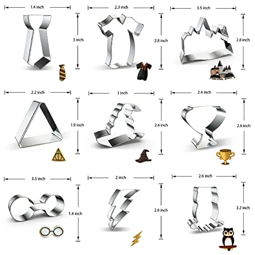 Harry Potter Cookie Cutters Set 9-Piece for Halloween