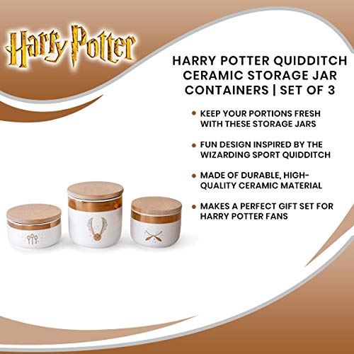 Harry Potter Quidditch Ceramic Storage Jars 3-Pack
