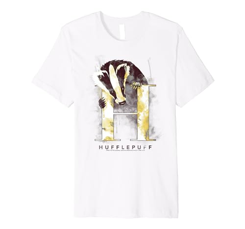 Hufflepuff House Watercolor Premium Tee - Harry Potter