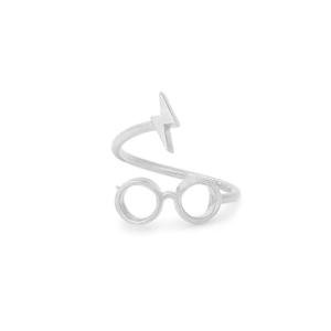 Harry Potter Glasses Ring Wrap, Sterling Silver