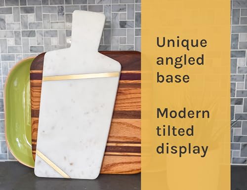 Handcrafted Marble & Brass Cheese Board