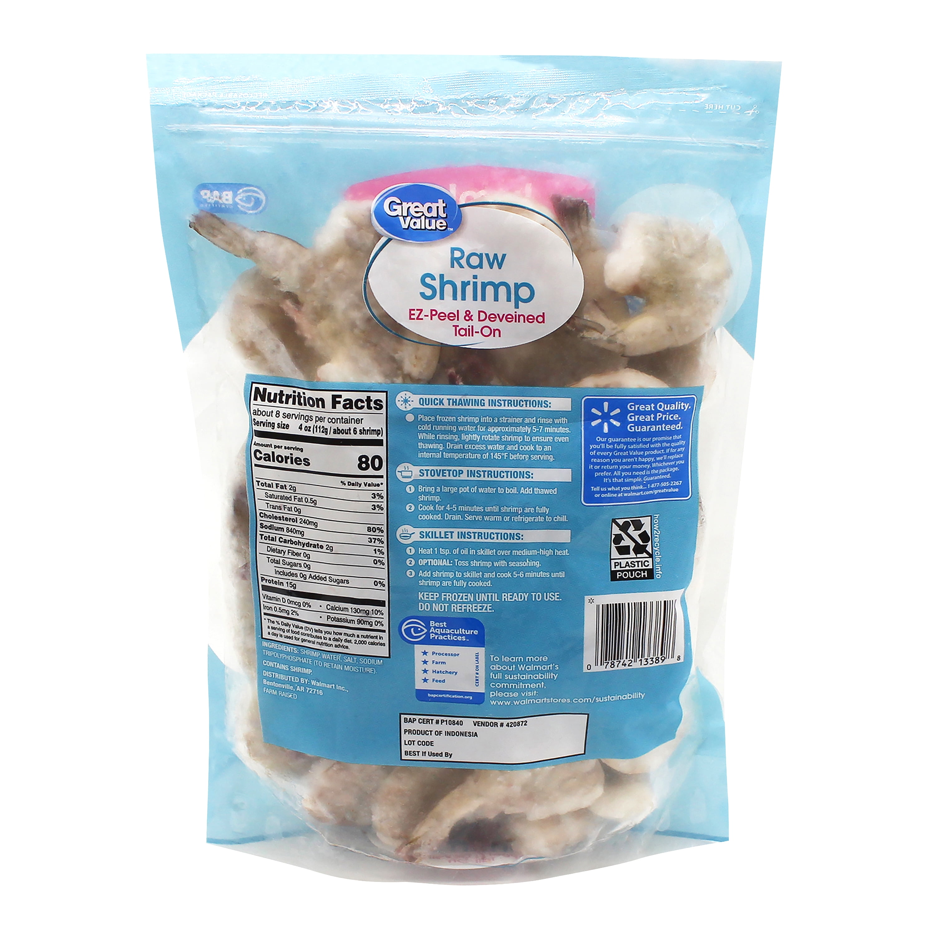 Frozen Jumbo Easy Peel Shrimp, 32oz