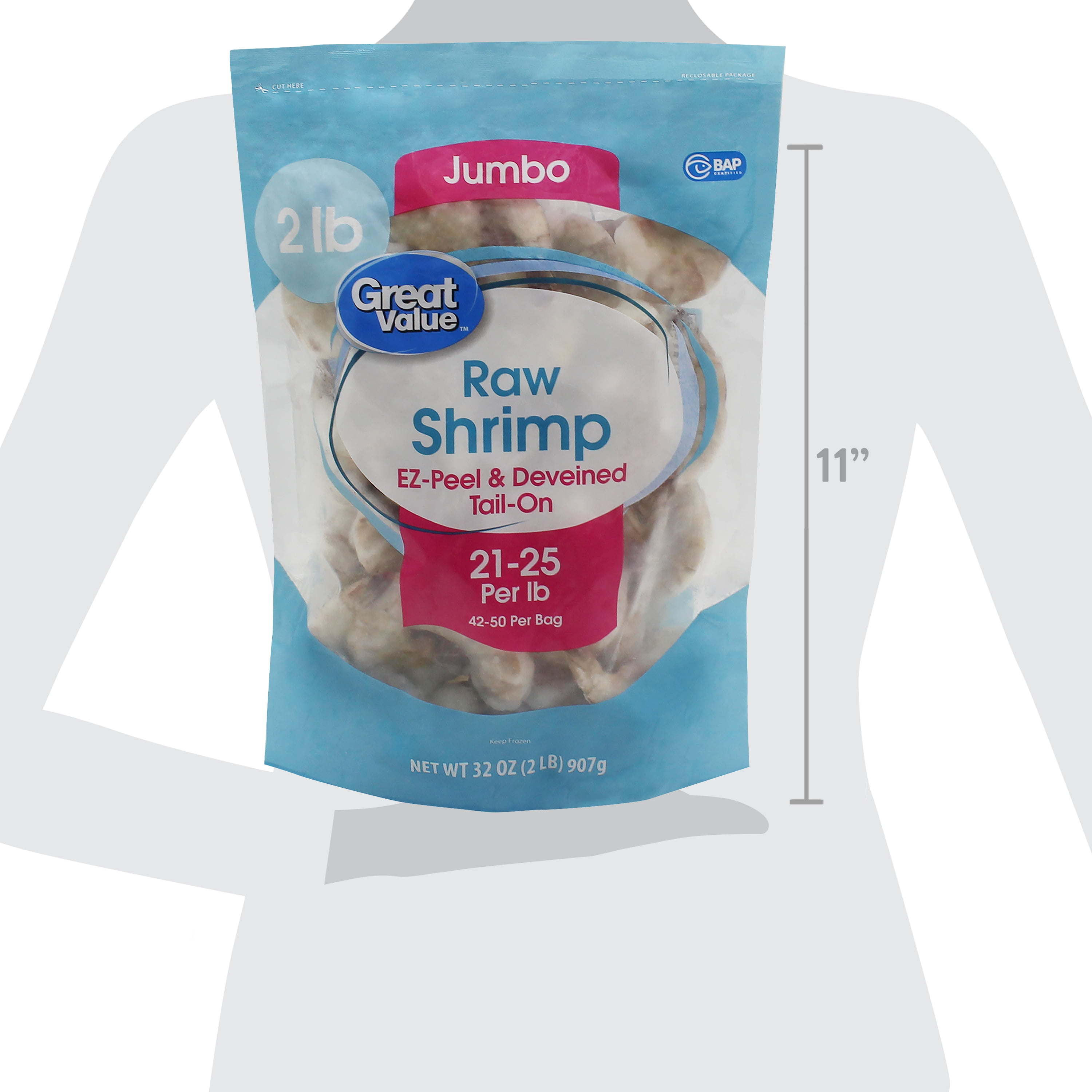 Frozen Jumbo Easy Peel Shrimp, 32oz
