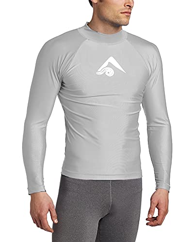 Men's Grey Long Sleeve UPF 50+ Rashguard