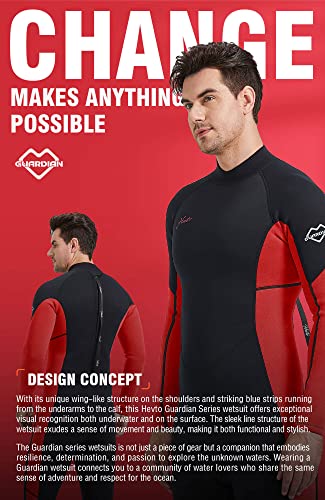 Hevto Men's 3mm Neoprene Wetsuit Fullsuit
