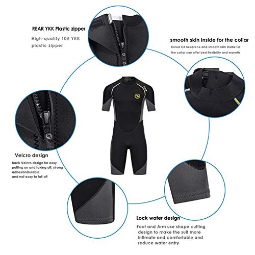ZCCO Men's Premium Neoprene Wetsuit Shorty XL