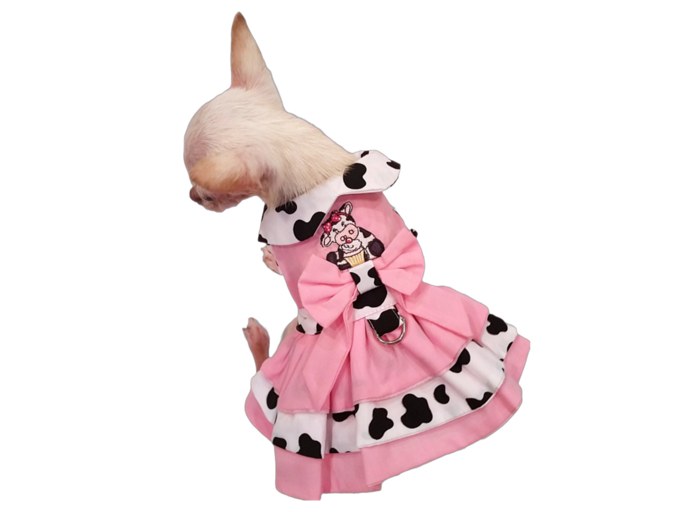 Cowgirl Cupcake Harness Dress with Leash for XS Dogs