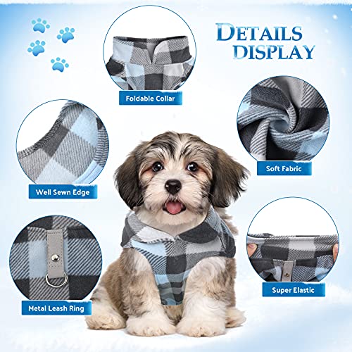 Winter Fabric Dog Sweater with Leash Ring