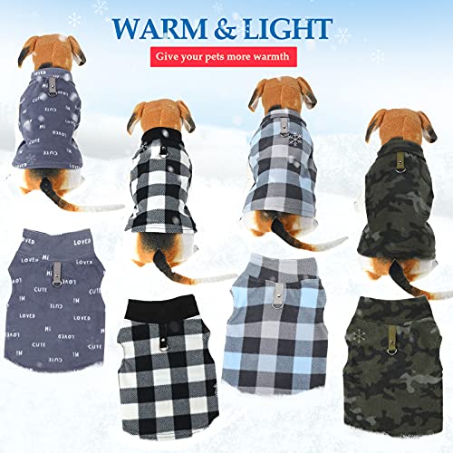 Winter Fabric Dog Sweater with Leash Ring