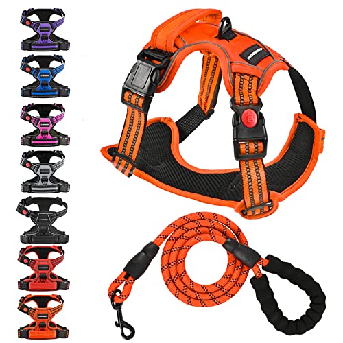 Juqiboom Reflective No-Pull Dog Harness and Leash Set